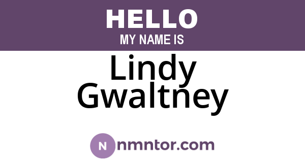 Lindy Gwaltney
