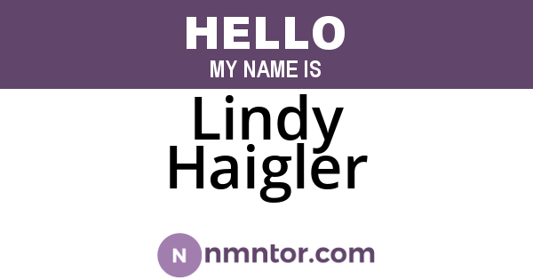 Lindy Haigler