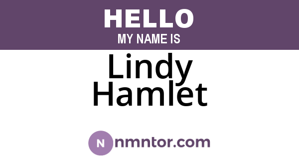 Lindy Hamlet