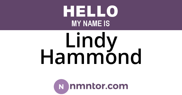Lindy Hammond