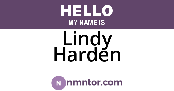 Lindy Harden