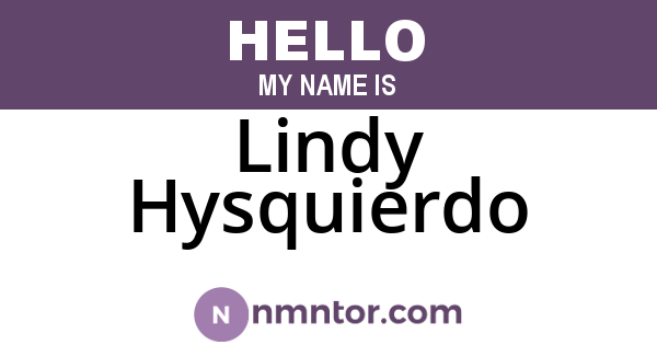 Lindy Hysquierdo