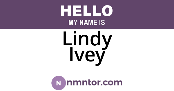 Lindy Ivey