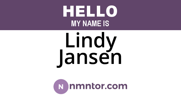 Lindy Jansen