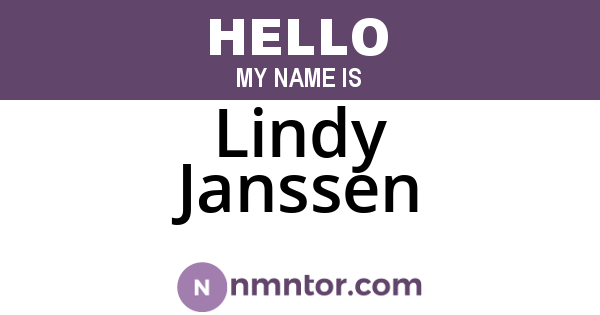 Lindy Janssen