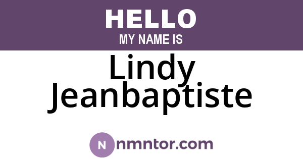 Lindy Jeanbaptiste