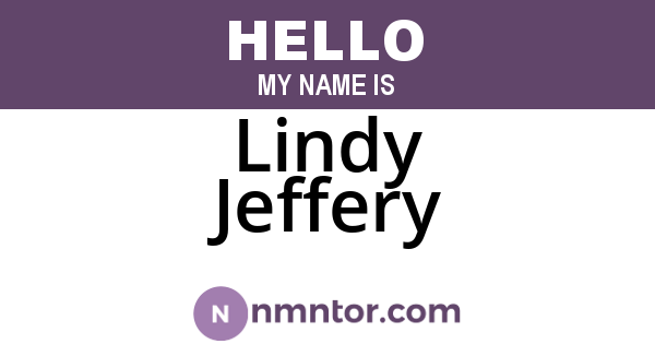 Lindy Jeffery