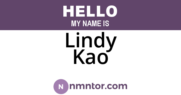 Lindy Kao
