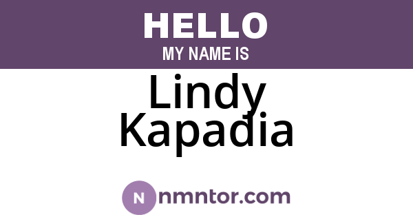 Lindy Kapadia
