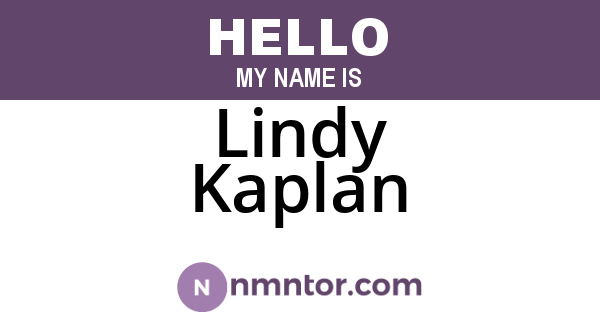 Lindy Kaplan