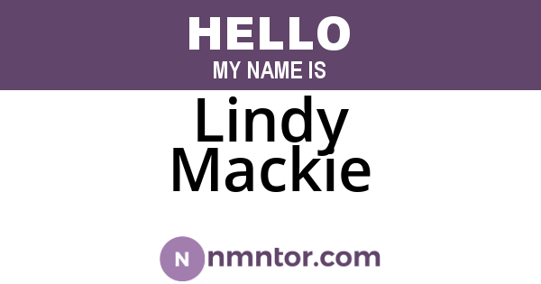 Lindy Mackie
