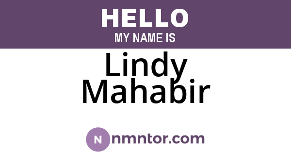 Lindy Mahabir