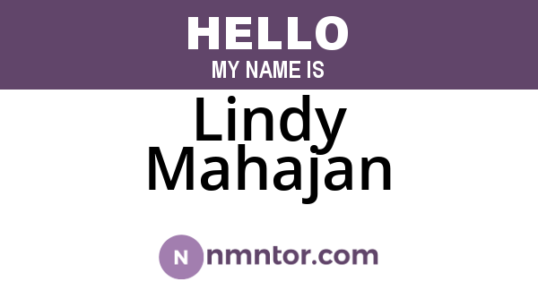 Lindy Mahajan