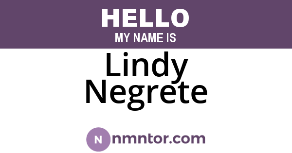 Lindy Negrete