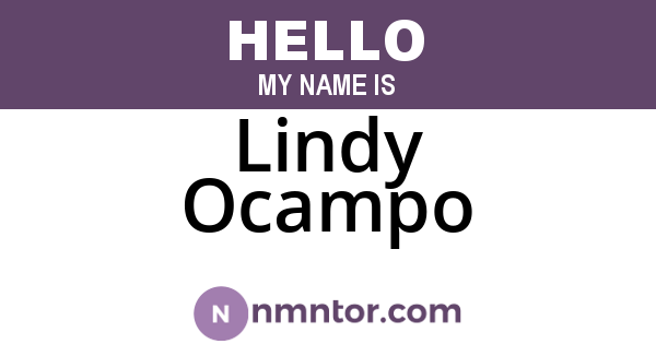 Lindy Ocampo