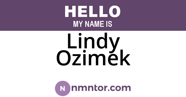 Lindy Ozimek