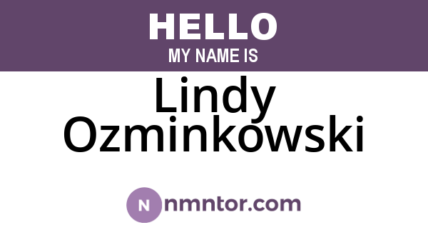 Lindy Ozminkowski