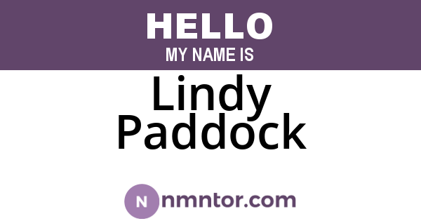 Lindy Paddock