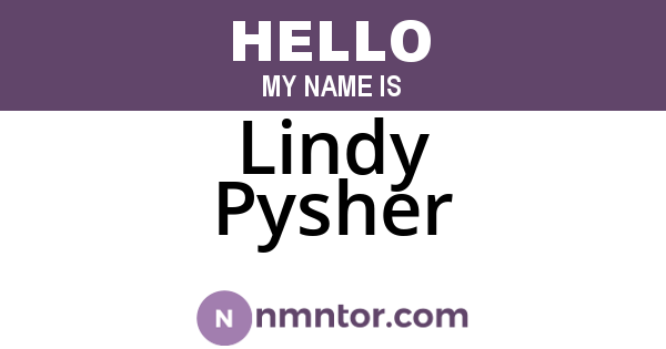 Lindy Pysher