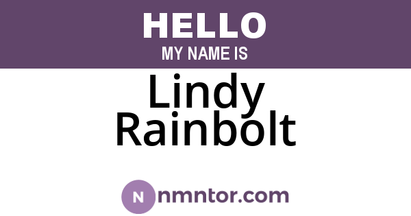 Lindy Rainbolt