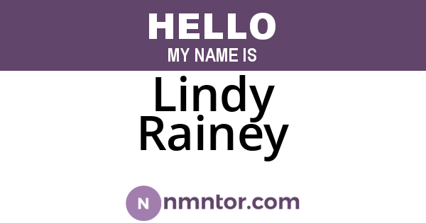 Lindy Rainey