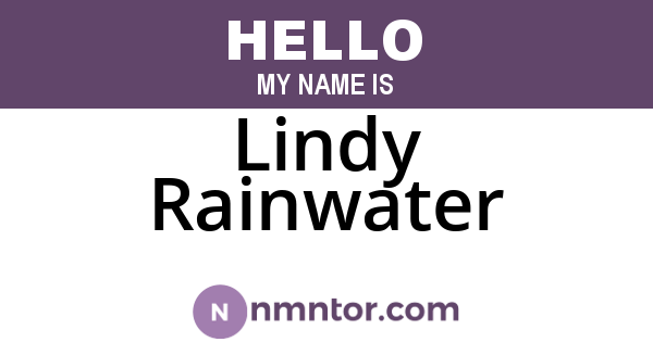 Lindy Rainwater