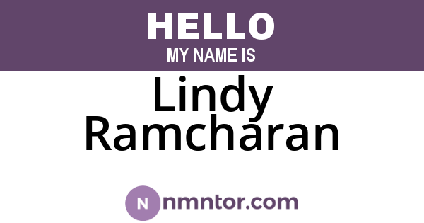 Lindy Ramcharan
