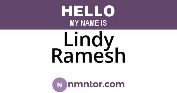Lindy Ramesh