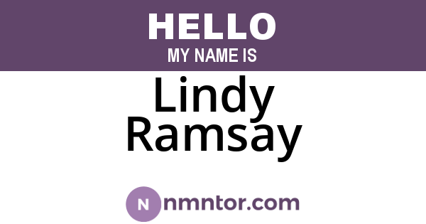 Lindy Ramsay