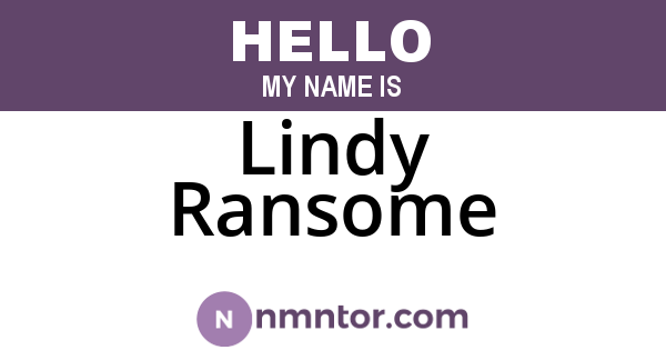 Lindy Ransome
