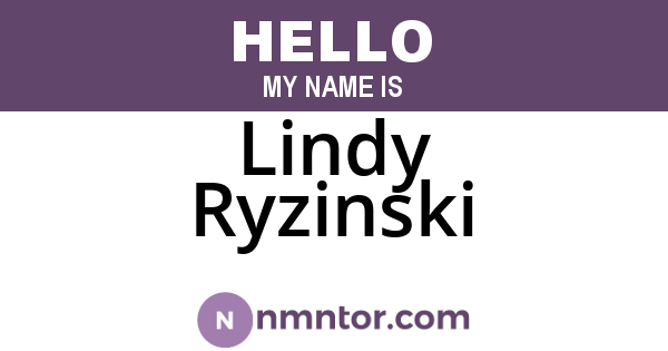 Lindy Ryzinski