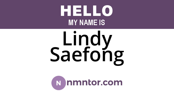 Lindy Saefong