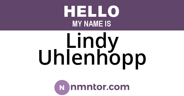 Lindy Uhlenhopp