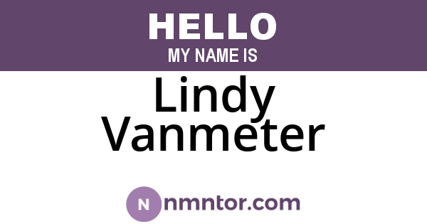 Lindy Vanmeter
