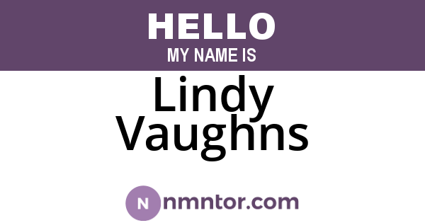 Lindy Vaughns