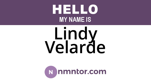 Lindy Velarde