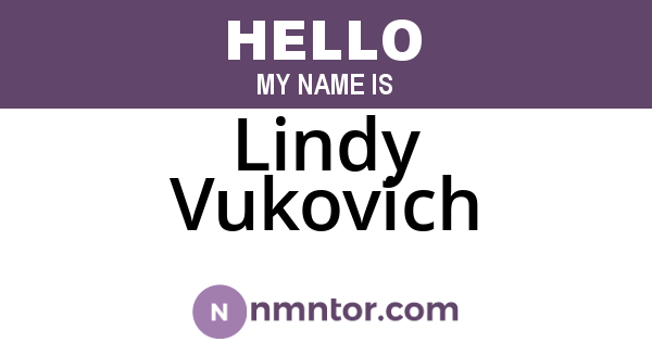 Lindy Vukovich