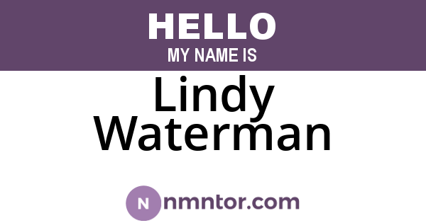Lindy Waterman