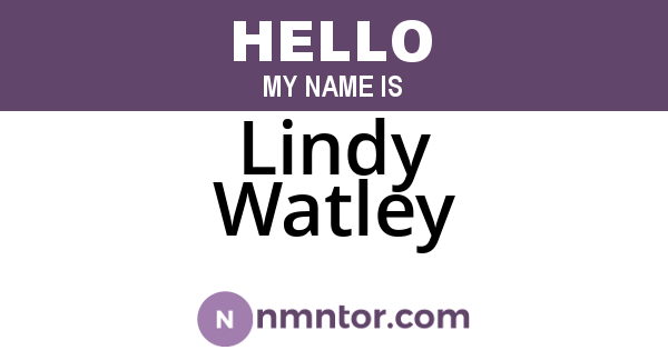 Lindy Watley