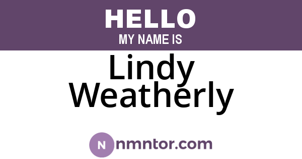 Lindy Weatherly