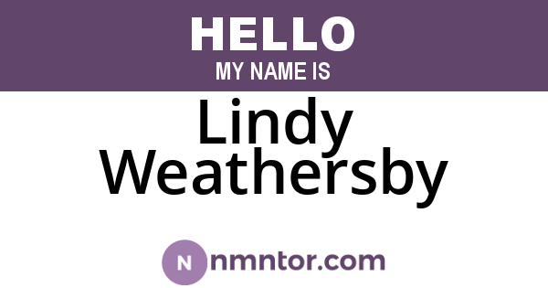 Lindy Weathersby