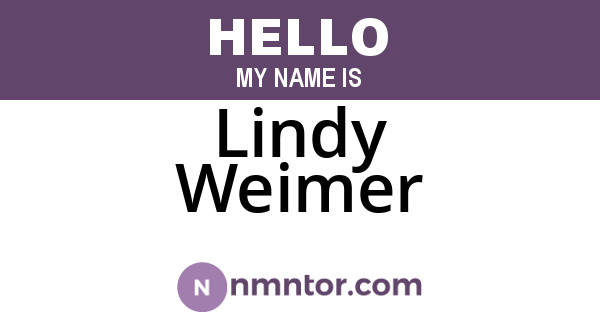 Lindy Weimer