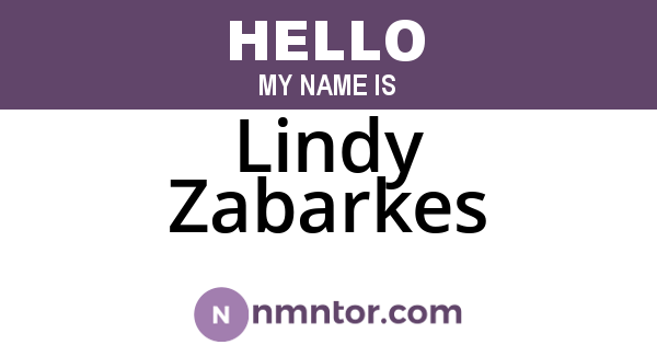 Lindy Zabarkes
