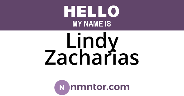 Lindy Zacharias