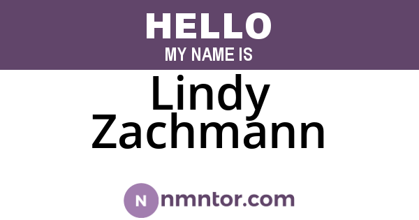 Lindy Zachmann