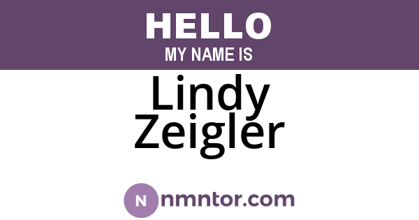 Lindy Zeigler