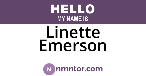 Linette Emerson