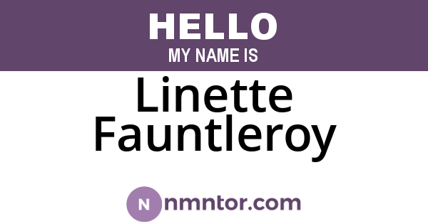 Linette Fauntleroy