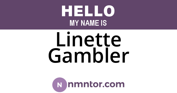 Linette Gambler