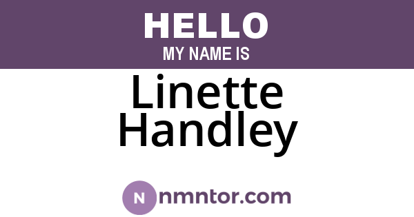 Linette Handley